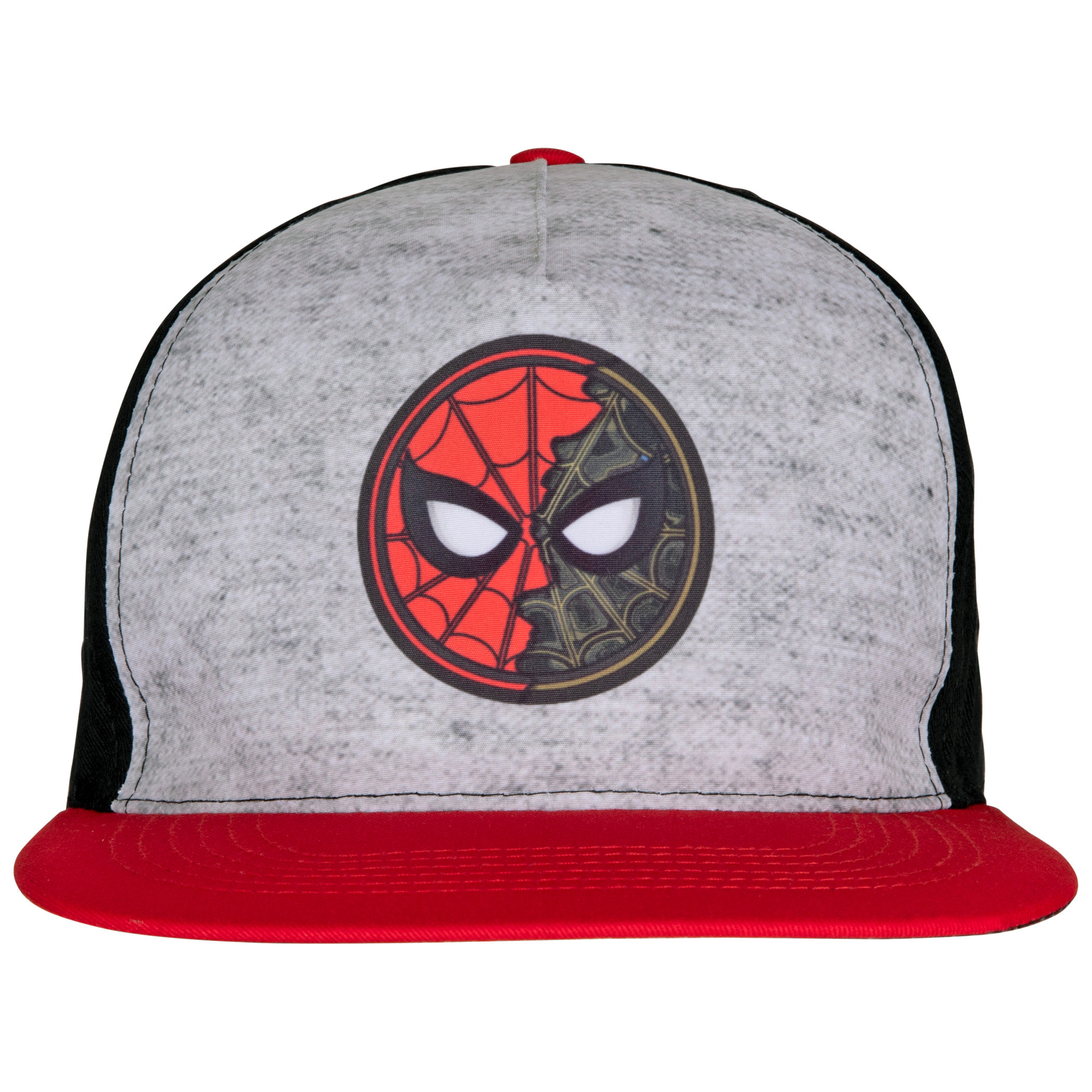 Marvel Spider-Man No Way Home Heat Transfer Spidey Face Flat Bill Hat